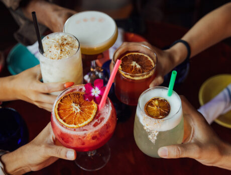 A cheers of drinks at El Sarape