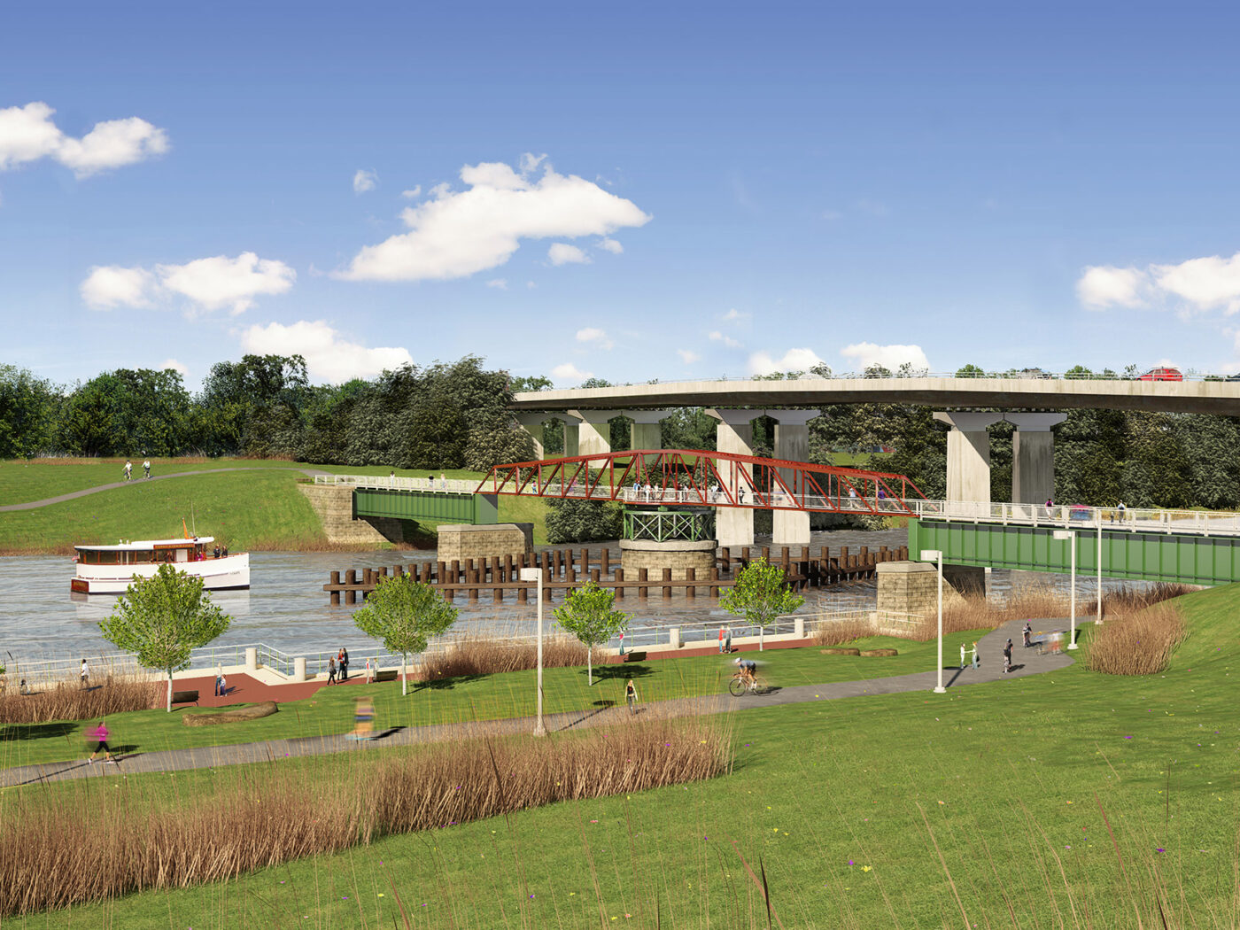 Schuylkill River Crossing Bridge in Southwest Philly