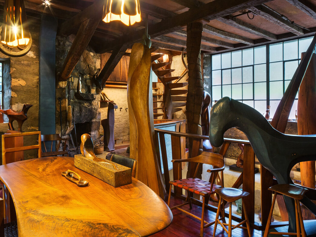 Interior of Wharton Esherick studio.