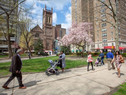 Walkers in Rittenhouse Square