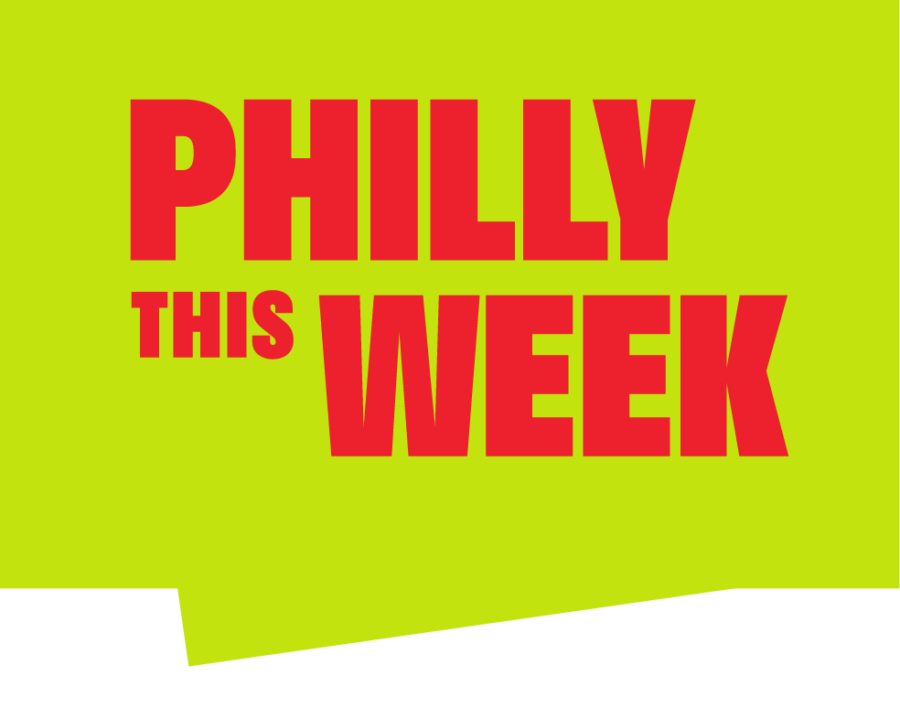 A green graphic with red text that reads "Philly This Week."