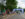 Los aficionados caminan por una calle arbolada hacia la entrada del Festival de Aficionados de la FIFA en Filadelfia, pasando por debajo de un arco de bienvenida con el logotipo del evento.