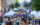 A large crowd fills North 2nd Street between rows of vendor tents and food trucks at the 2nd Street Festival in Northern Liberties.