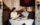 Two women sit in a corner booth table and dine at Estia. They both have glasses of wine and several dishes with food are on the table. Behind them are tapestries hanging on the wall.
